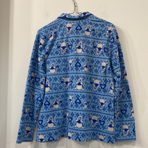 Vintage Disney Winnie the Pooh Button up Warm Pyjama  Fleece size M - Picture 5 of 9